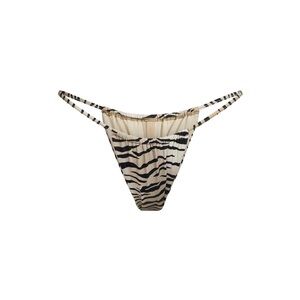 Skims Black and Cream Animal Print Bikini Bottom